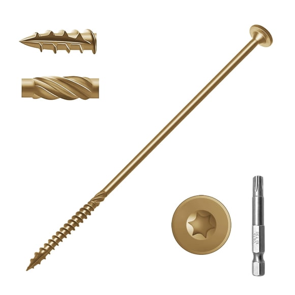 Tornillos de cubierta SahncaiTechTrade de 8 pulgadas, 50 unidades, recubiertos de epoxi oxidado
