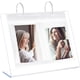 thumbnail image 1 of Álbum acrílico transparente de 4 pulgadas, vertical, con aperturas, ideal para familias pequeñas. 17 páginas para 68 fotos. Soporte de escritorio con marco., 1 of 5