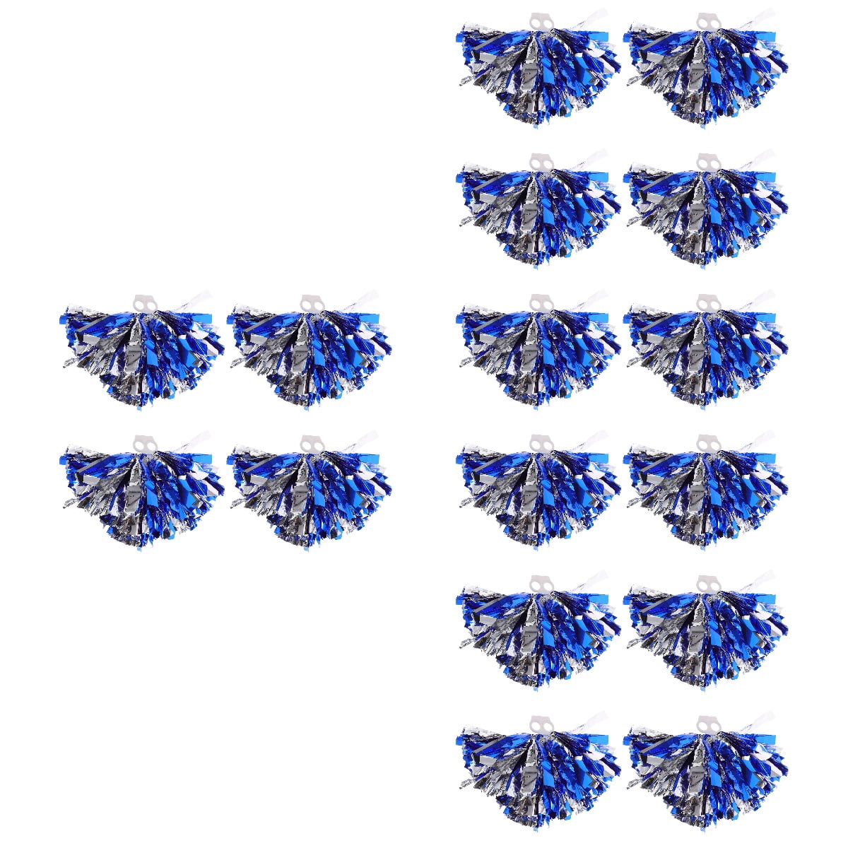 OULII  Blue PE Cheerleading Pom Poms Compact Round For Sports Events Competition