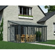 Palram - Canopia SanRemo 13 x 14 Patio Enclosure - Gray/Clear