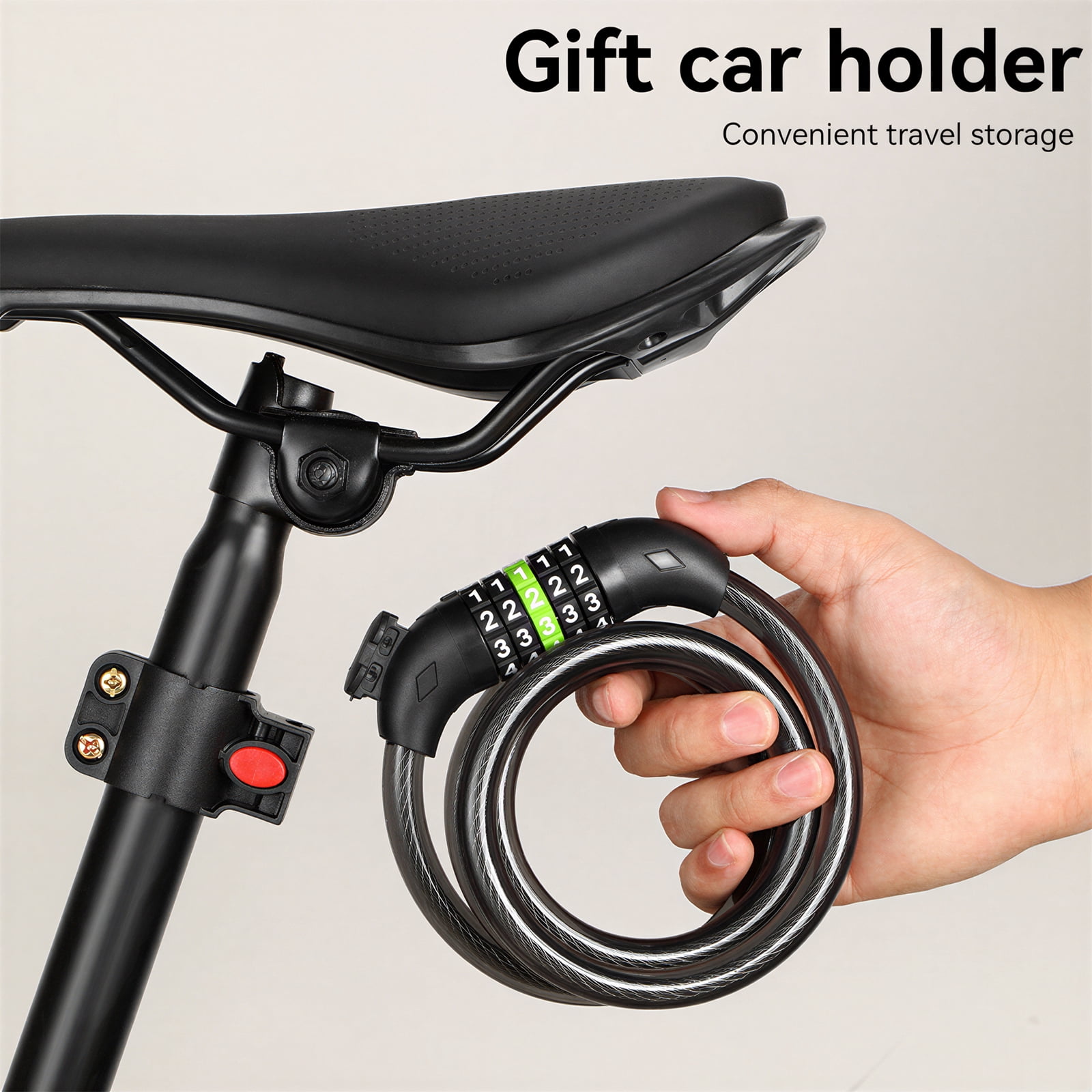 Electric Bikes Heavy Duty 5-Digit Combination Bike Lock - Diamond Pattern Resettable Code Cable Lock, Anti-Theft Security for E-Bikes, Scooters & Bicycles