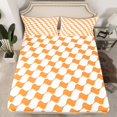 thumbnail image 2 of Castle Fairy Female Men Adults Abstract Stripes Plaid Twin Sheet Sets 3pcs,Minimalist Geometric Twin Fitted Sheet Microfiber,Mid Century Minimalism Breathable Flat Sheet,Breathable Home Decor, 2 of 7