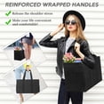thumbnail image 3 of Sangdo Reusable Grocery Bags 20" Large Foldable Shopping Bags with Reinforced Handles Waterproof Durable Tote Bag for Groceries Clothes, Black, 3 of 8