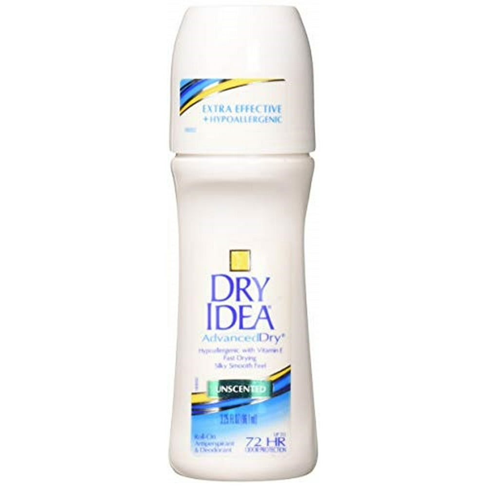 dry idea antiperspirant deodorant rollon unscented 3.25 oz (pack of 3) dry idea antiperspirant deodorant rollon unscented 3.25 oz (pack of 3)
