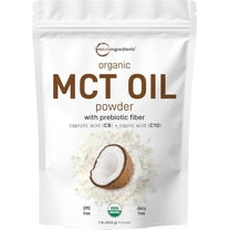 Micro Ingredients Organic MCT Oil Powder with Prebiotic Fiber, 1lb (16oz)