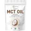 Micro Ingredients Organic MCT Oil Powder with Prebiotic Fiber, 1lb (16oz)