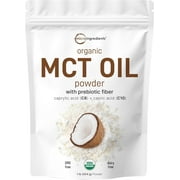 Micro Ingredients Organic MCT Oil Powder with Prebiotic Fiber, 1lb (16oz)