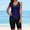 Navy, variant on Womens Bathing Suit 2 Piece Tankini Swimsuits For V Neck Bathing Suit Tops With Swim Capris Racerback Swimwear Beach Swimsuit