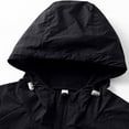 thumbnail image 6 of Dianli UPF100+ Thin Breathable Skin Coat, Long Sleeve Hooded Sun Protection Hoodie, Lightweight Anti UV Outdoor Sports Outwear for Men Black M, 6 of 8