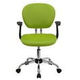 thumbnail image 6 of Flash Furniture Mid-Back Apple Green Mesh Padded Swivel Task Office Chair with Chrome Base and Arms, 6 of 6