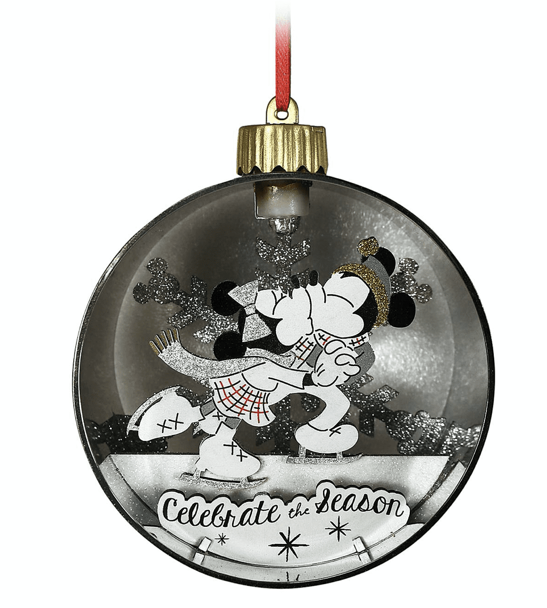 10cm NEW Disney Christmas Tree Decoration Santa Mickey Mouse Bauble