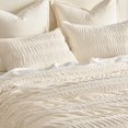 thumbnail image 2 of EVERGRACE Velvet Quilt King Size, Luxury Velvet Bedding Set, Ultra Soft Ruched Quilt Sets, Lightweight Comforter Vintage Textured Bedspread Coverlet with 2 Shams for All Season, Cream White, 2 of 8