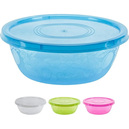 

DecorRack Plastic Serving Bowl with Lid Blue (1 Bowl)