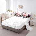 thumbnail image 3 of Erosebridal Red Sun Bedding Sets Queen Size, Flower Tree Comforter Sets with Sheets, Mount Fuji Room Decor, Reversible 7-Piece, 3 of 5