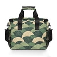 thumbnail image 7 of FORMRS Insulated Cooler Bag 24 Cans Capacity Soft Leakproof Lunch Box with Side Pockets, Green Abstract Shapes, 7 of 7
