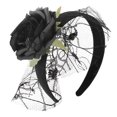 thumbnail image 1 of Diadema De Malla De Red, Diadema Elástica De Gasa De Flores De Uso Generalizado Para Fiestas De Disfraces Ccdes Oro, 1 of 8