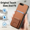 thumbnail image 5 of Allytechgroup Cards Holder Back Case for iPhone 8 Plus/ 7 Plus, Vintage PU Leather TPU Shockproof Slim Kickstand Anti-Drop Protective Wallet Phone Case Cover for Apple iPhone 8 Plus/ 7 Plus, Brown, 5 of 8