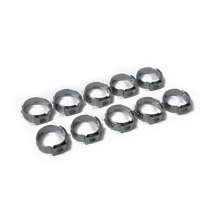 

10Pcs Single Ear Stainless Steel Hydraulic Hose Fuel Air Pipe Clamps O-Clips