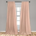 thumbnail image 5 of Ambesonne Abstract Curtains, Rounded Small Shapes, Pair of 28"x95", Red Cream, 5 of 5