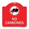 thumbnail image 1 of SignMission A-DES-RW-1818-22881 18 x 18 in. Signe de la Série Designer - Signe de la Circulation Espagnol Sans Camion Symbole & Graphique&44; Rouge & Blanc, 1 of 8