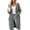 Gray, variant on Bexdxz Women's Hooded Cable Knit Long Cardigan, Chunky Knit Sweater Coat with Side Pockets, Solid Color Fall Winter Outerwear Green L