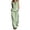 #0204-Green, variant on Favoffer Women V Neck Sleeveless Coords Button Closure Solid Color Tops Loose Casual Long Pants Set with Storage Pockets for Leisure Daily