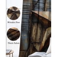 thumbnail image 3 of Rustic Star Brown Kitchen Curtains Vintage Farmhouse Wooden Grain Art Cafe Short Curtains for Bathroom Blackout Window Curtain Grommet Small Window Treatment Drapes for Bedroom Living Room 42"x45"x2, 3 of 9