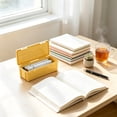 thumbnail image 4 of Beautynvta Pencil Box, Plastic Pencil Case Crayon Box, Portable Pencil Organizer, Plastic Containers with Lid, Stackable Storage Boxes for Stationery, Office Supplies, 7.48"x3.74"x2.36", Yellow, 4 of 6
