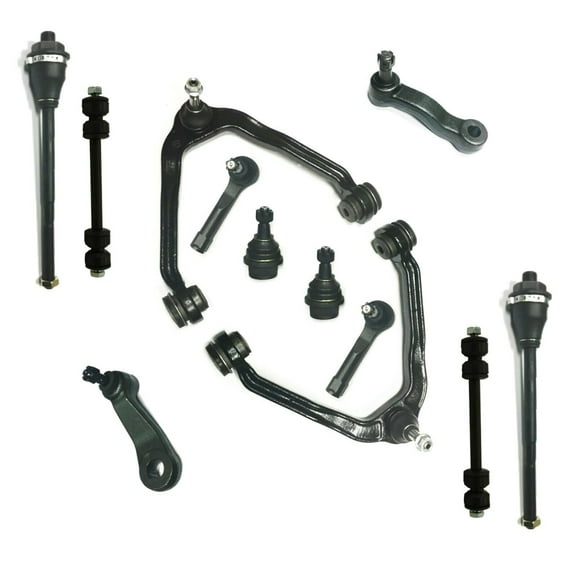 12 Pc Kit Upper Control Arm and Ball Joints Tie Rod Ends Sway Bars Idler & Pitman Arm w/ 4 Grooves Fits select: 1999-2006 CHEVROLET SILVERADO
