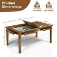 thumbnail image 3 of Avocahom Solid Wood Board Game Table for 4–6 with Removable Top, 54" x 31" Gaming Surface, Game Mat, 6 Cup Holders & Hobby Tray – Convertible Gaming and Dining Table for D&D , Card Game and Puzzle, 3 of 11