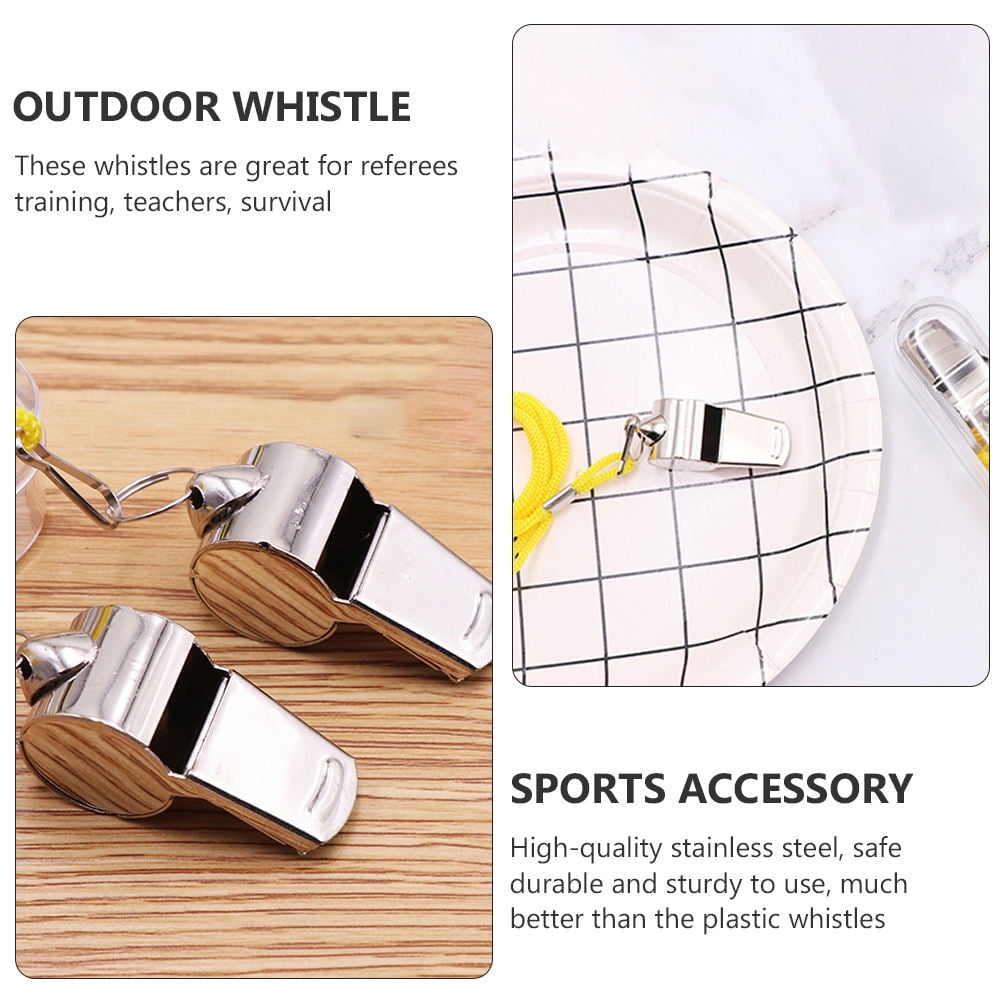 YOSADIER Outdoor Survival Whistle Stainless Steel 12Pcs Assorted Color for Emergency Situations