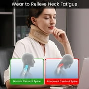 Velpeau Neck Brace for Neck Pain and Support -Soft Cervical Collar for Sleeping, Snoozing, Sleeping Upright, Anti-Snoring, Sleep Apnea for Women & Men (Dual-use, Khaki, Medium, 3″)