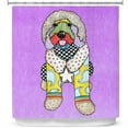 thumbnail image 1 of Shower Curtains 70" x 73" from DiaNoche Designs by Marley Ungaro - Labradoodle Dog Violet, 1 of 1