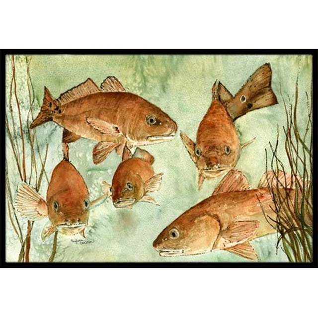 Carolines Treasures 8983JMAT Poissons Rouges Nage Tapis Intérieur Ou Extérieur- 24 x 36 Po.