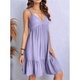 thumbnail image 3 of Women'S Summer Dress 2025 Spaghetti Strap Sleeveless V Neck Casual Swing Sundress  XXXL, 3 of 6