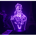 thumbnail image 1 of Cartoon Character Night Light, Illusion Light, 3D Led Night Light, 7 Colors Decorative Lights, Perfect Gift (Qiqi), 1 of 1