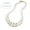 Golden, variant on Women Faux Pearl Beads Rhinestone Inlaid Double Layer Necklace Jewelry-Silver