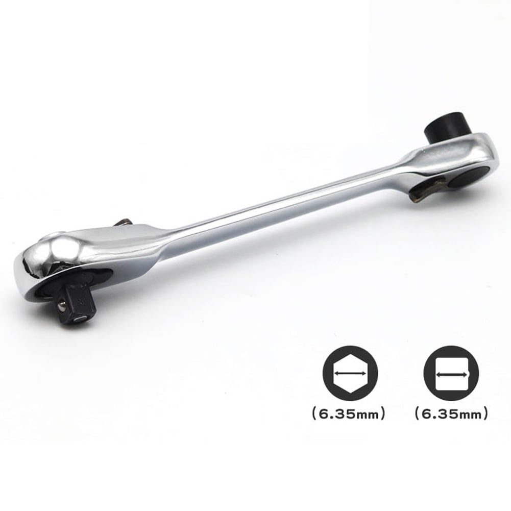 Mini 1//4 Double Ended Quick Socket Ratchet Wrench Rod Screwdriver Bit Tools Top