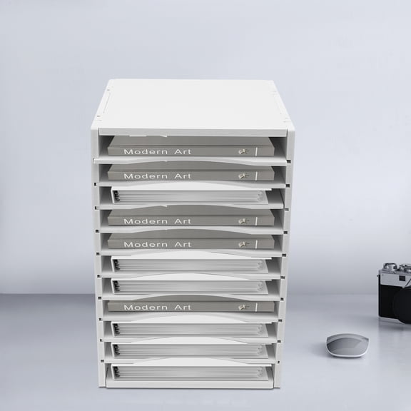 Literature Organizer File Sorter Paper Storage Holder 11 Compartment  White