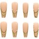 thumbnail image 2 of 24 piezas de uñas postizas largas XCF diseño de ataúd en espiral verde estilo bailarina, 2 of 4