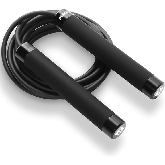 1/2 lb Weighted Jump Rope for Boxing, Cardio, Crossfit Workout, 8~11ft Range Adjustable Length Steel Ropes with Ball Bearings and Metal Handles, Suitable for Men and Women