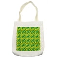 thumbnail image 1 of Tropical Tote Bag, Exotic Plants Illustration with Coconut Fruits Hanging on a Tree, Cloth Linen Reusable Bag for Shopping Books Beach and More, 16.5" X 14", Cream, by Ambesonne, 1 of 2