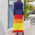 thumbnail image 2 of Vestido largo multirayas Houston Champ Vestidos de verano para mujer Vestido de noche elegante para mujer Conjuntos para mujer, 2 of 4