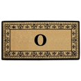thumbnail image 1 of Nedia Home O2193O 22 x 36 Po Corinthienne Résistant Tapis de Porte en Fibre de Coco&44; Monogramme O - Noir, 1 of 1