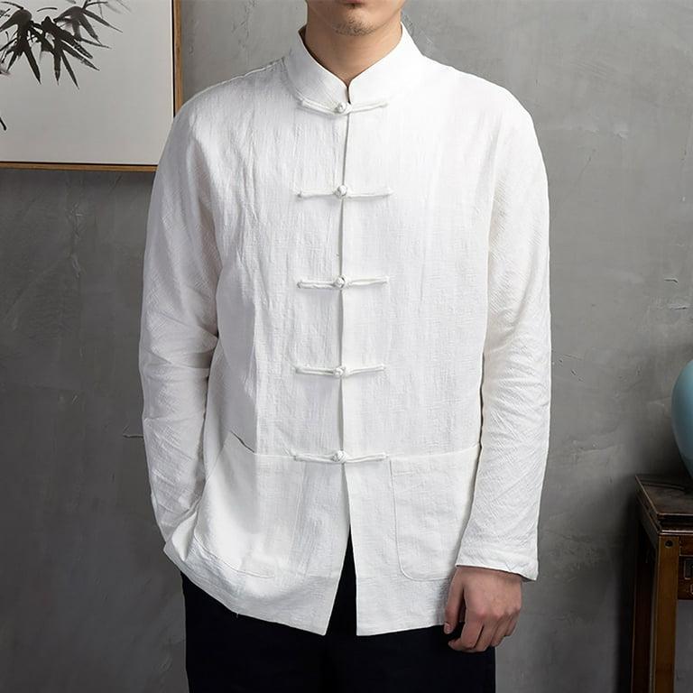 CHUOU Men's Linen Japanese Chinese Traditional Clothing Tang Suit Long Sleeve Shirt For Men Clothing - Walmart.com CHUOU Men's Linen Japanese Chinese Traditional Clothing Tang Suit Long Sleeve Shirt For Men Clothing - Walmart.com