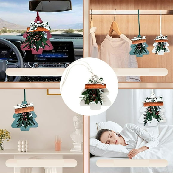 Cqxid Hangs Under $10 Christmas Tree Car Aromatherapy Tablets Home Wardrobe Incense Hanging Fragrance Solid Car Fragrance Tablets