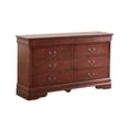 thumbnail image 2 of Contemporary Home Living 6-Drawer Wooden Bedroom Dresser - 57" - Brown, 2 of 4