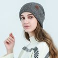 thumbnail image 4 of Beanie Hat Warm Unisex Solid Color Knit Cuffed Beanie Hat Watch Cap for Winter, 4 of 10