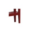 thumbnail image 4 of Room Designs Console Table Red Transitional Rectangular, 4 of 4