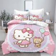 thumbnail image 1 of Hello Kitty Comforter Sets Children Bedding Set Home Twin 3-Piece Set 1 Quilt Cover Luxury 100% Polyester Modern Printed, 1 of 4